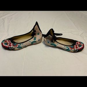 Chinese Eastern Oriental Brocade shoes flats
